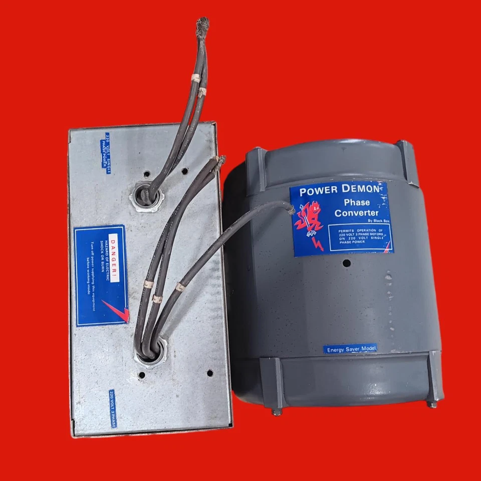 Convertidor de fase Black Box Power Demon, 220V trifásico a 220V monofásico, energía Foto 2 de 4