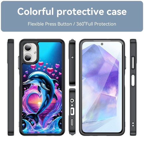 Red Love Dolphins Sea Anti scratch Cover For Samsung S7 S8 S9 S10 S20 Plus Lite - Picture 20 of 25