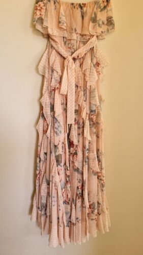 ZIMMERMANN Dress Midi Sz 0 AU 8 US 4 UK 8 FR 36 BOWIE WATERFALL PINK with belt - Picture 7 of 22