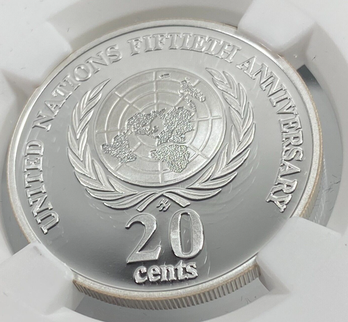 1998 AUSTRALIA SILVER 20 CENT 1995 UNITED NATIONS 50TH ANNIVERSARY NGC PF 70 UC - Picture 3 of 7