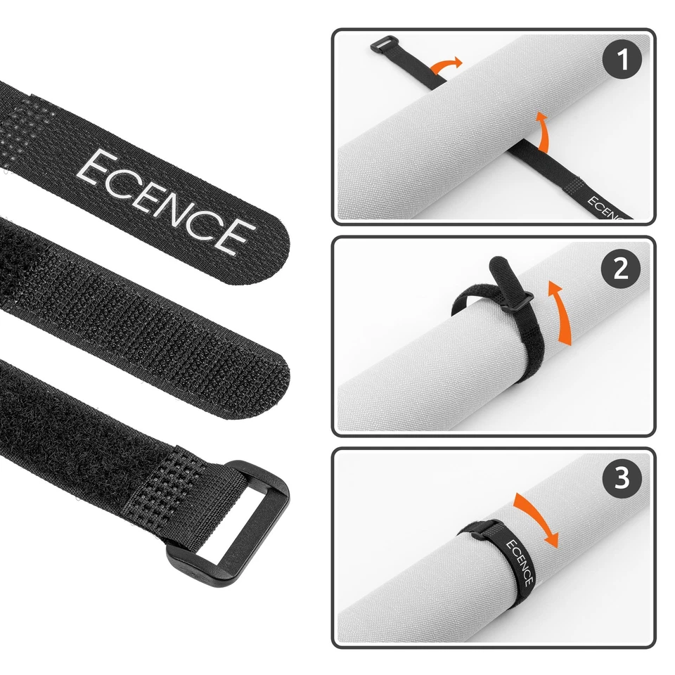 25x Klett-Kabelbinder wiederverwendbar Klettband Klettverschluss Schlaufenband - Bild 4 von 4