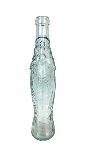 Vintage Italian Aqua Glass Fish Bottle Wine Decanter 10" Tall - Picture 3 of 9