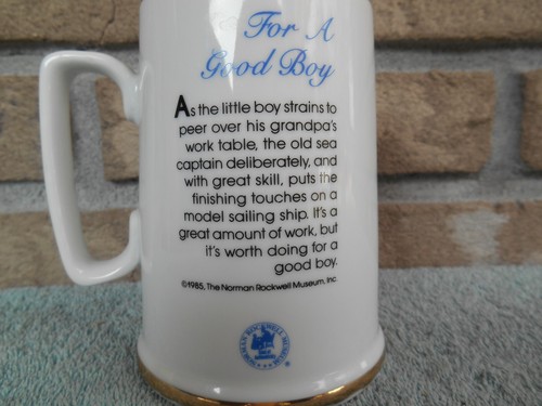 Vintage Norman Rockwell Museum Collection Cup For A Good Boy 1985 Coffee Mug. - Picture 5 of 8
