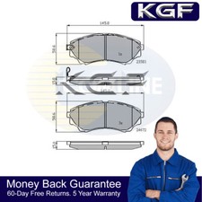 KGF Front Brake Pads Set Fits Ford Ranger 1999-2012 Mazda B-Series 1999-2006 #2