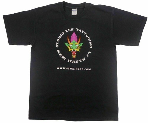 STUDIO ZEE TATTOOING vintage TATTOO INK t shirt NEW HAVEN CT Connecticut Large - Picture 1 of 7