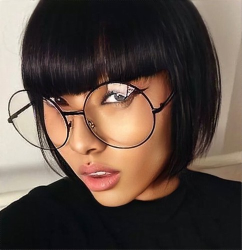 Oversized MALINA XXL Large Big Round Circle Thin Metal Frames Clear Eyeglasses  - Picture 4 of 6