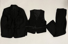 FANCY KIDS Boys Black 3-Piece Suit Sz 8T
