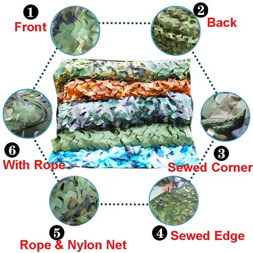Tarnnetz Rollos ideal für Sonnenschutz Camping Schießen Jagd Party Deko - Bild 4 von 12