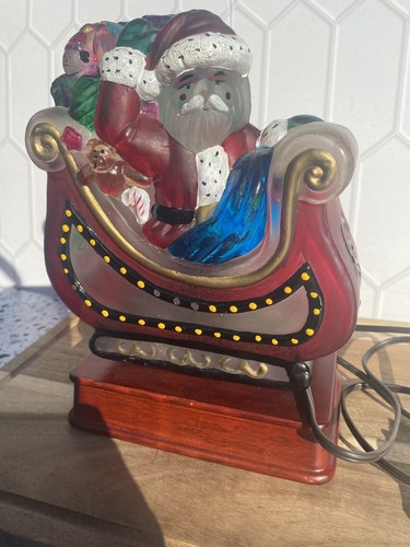 Old World Christmas Santa in Sleigh Light 1994 Christmas Decor Joy Noel - M10