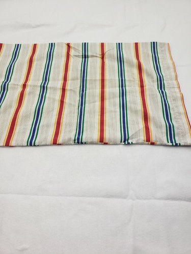 Vintage Springmaid Standard Pillow Case Striped Red Blue Green No Iron Made USA - Picture 4 of 6