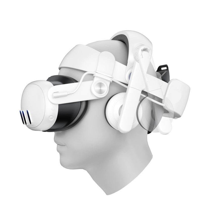 VR Headset Head Strap Stereo Headphone Cooling Fan VR Accessories for Quest 3