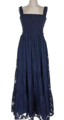 chinese dress ladies Lilly Pulitzer Hadly Smocked Cotton Maxi Amalfi Blue Leaf It Wild MD at  Amazon Women's Clothing store