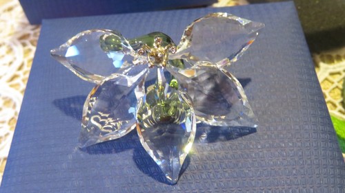 Orquídea de cristal Swarovski con caja y espejo A 9100 Nr 000 399 - Imagen 4 de 7