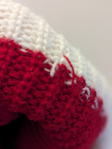 Vtg Oklahoma Winter Knit Stocking Cap - Homemade (?) - Sooners OU Pom Beanie Hat - Picture 6 of 18