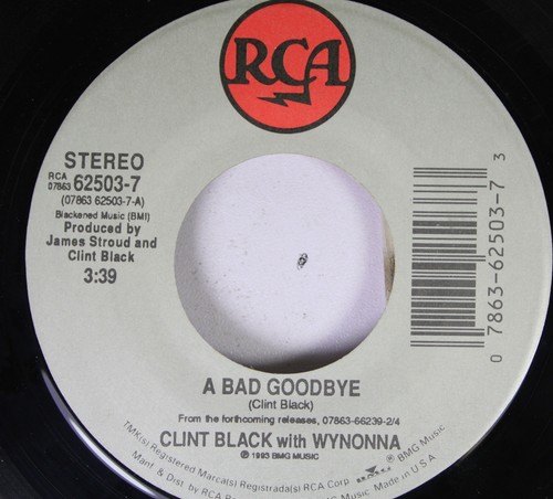 Country 45 Clint Black - The Hard Way / A Bad Goodbye On Rca - Picture 2 of 2