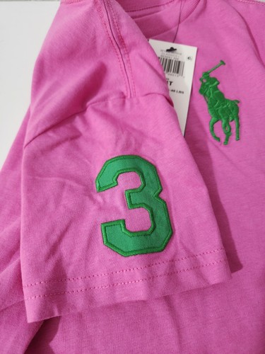 Polo Ralph Lauren Boy Pink Big Pony Crew Neck Cotton T-Shirt Short Sleeve Kid 4T - Picture 3 of 6
