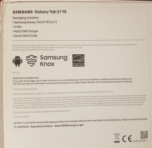 SAMSUNG GALAXY TAB S7 128GB, Wi-Fi + 5G (T-MOBILE), 11" - MYSTIC BLACK NEW - Picture 3 of 3