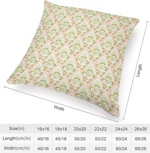 Green Pink Check Throw Pillow CoverTraditional Checkered Decorative Pillow Ca... - Picture 2 of 9