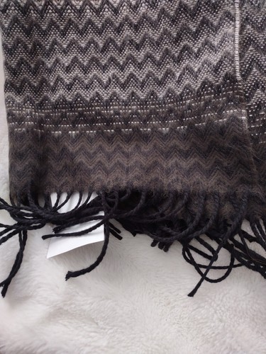 Acrylic Scarf Mens One Size Gray New With Tags $20 - Picture 4 of 5