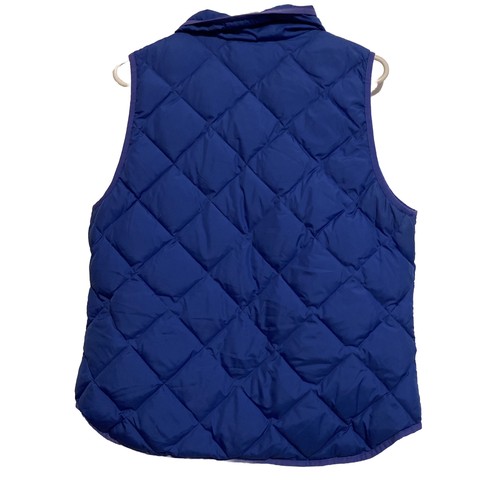 J Crew gefütterte Daunenweste Damengröße Large blau durchgehender Reißverschluss vorne Taschen - Bild 2 von 10