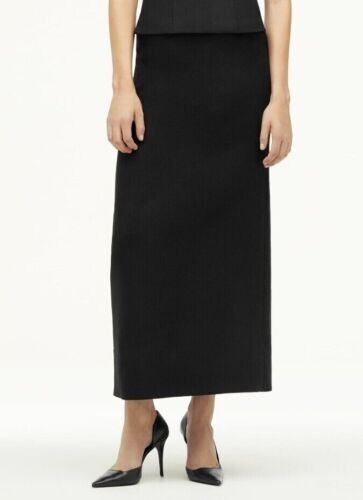 ZARA NARCISO RODRIGUEZ WOOL LONG SKIRT BLACK XL EXTRA LARGE - NEW £139 8157/800 - Picture 2 of 5