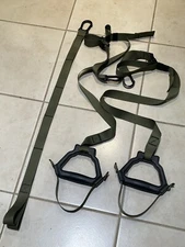 Suspension Trainer Green Plastic Molded Handles