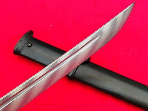 Espada suboficial militar japonesa vintage samurai katana mango de latón con número - Imagen 9 de 12