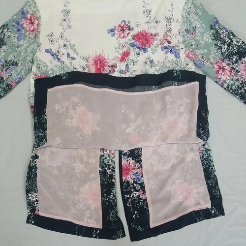 Women's M&S Per Una Kimono Open Jacket Long Light Lined Pink Floral UK 12 - Picture 10 of 12