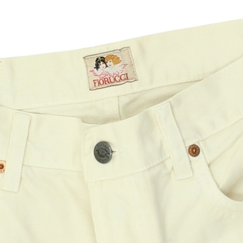 Jeans Fiorucci Off White | Pantalones de mezclilla de diseñador informales rectos vintage para hombre - Imagen 3 de 7