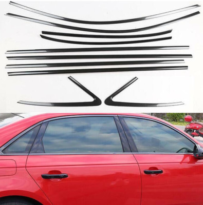 For Audi A3 S3 Sedan 2015-2020 Carbon Steel Car Window  Strip Cover Trim Decor