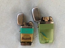 Two Vintage Scripto Vu-Lighter Fly Fishing Hook Lure & Princess Telephone