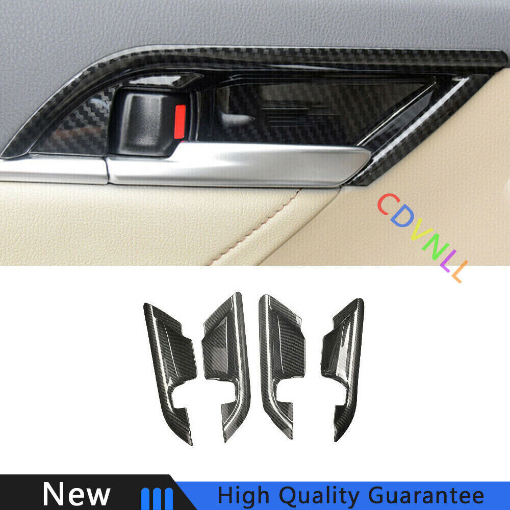 For Toyota Camry 2018-2022 Carbon Fiber Car Interior Door Bowl Cover Trim 4PCS