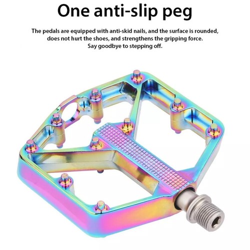 2 Stück extra große Oil Slick Alloy Flat 9/16" Pedale für Commuter BMX MTB Fahrräder - Bild 4 von 8
