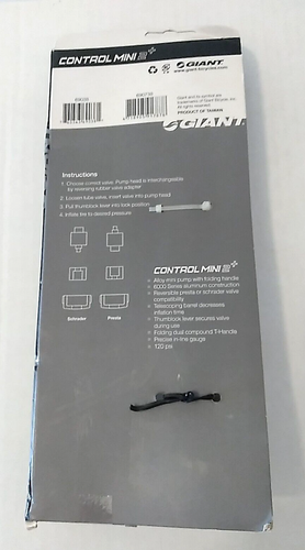Giant Control Mini 2 Alloy Pump with Gauge 120 PSI New - Picture 5 of 7
