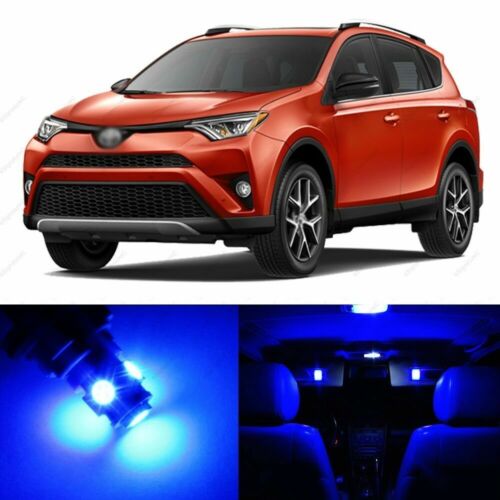 10 x Blue LED Interior Lights Package For 2016 - 2021 Toyota Rav4 Rav 4 + TOOL