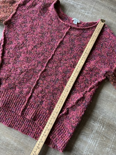 Sundance ski sweater women's M Marled Wool Pullover Scoop Neck buttons boho - Picture 7 of 12