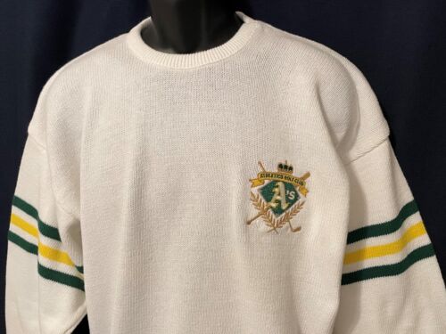 Vintage 80s OAKLAND A's *ATHLETICS GOLF CLUB* CLIFF ENGLE Sweater NEW Old Stock - Picture 2 of 5