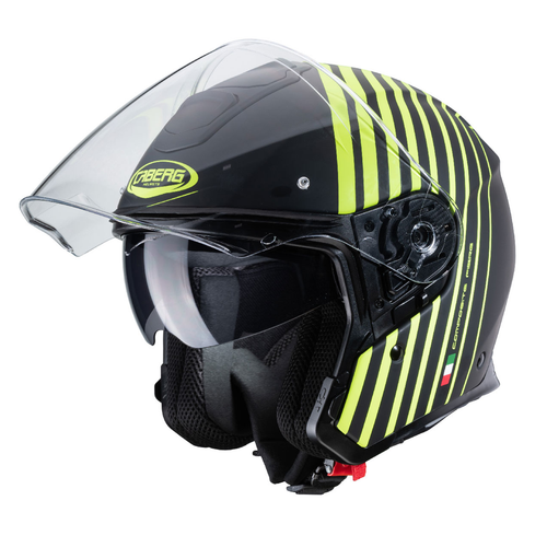 Casco de motocicleta Caberg Flyon Bakari negro mate amarillo - Imagen 3 de 9