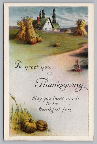 Postkarte Zur Begrüßung zum Erntedankfest Mögest du viel zu danken haben - Bild 1 von 2