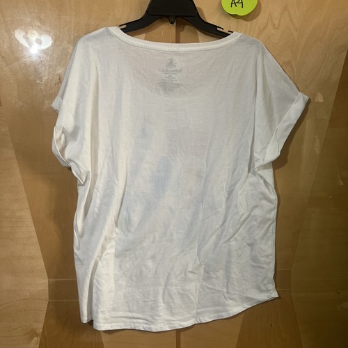 Disney Womens TShirt XL Extra Large White Dapper Dan Minnie Mouse Castle New - Picture 2 of 6