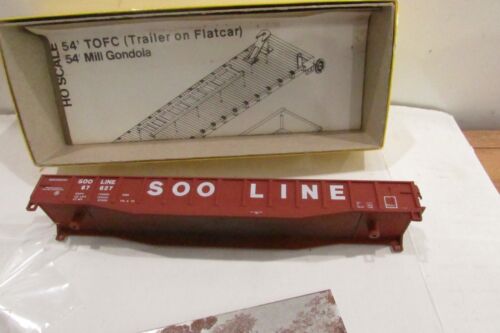 Kit de góndola escala Ho Accurail 67627 Soo Line 52' #67627 (marrón) BLT 1963 - Imagen 2 de 3