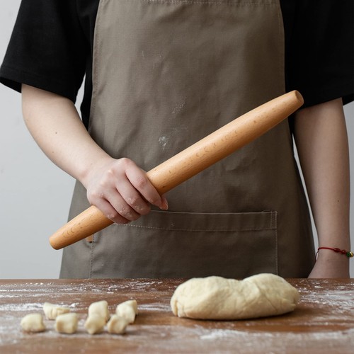 Wooden French Rolling Pin for Baking Beech Wood Tapered Rolling Pin for Fonda... - Picture 7 of 7