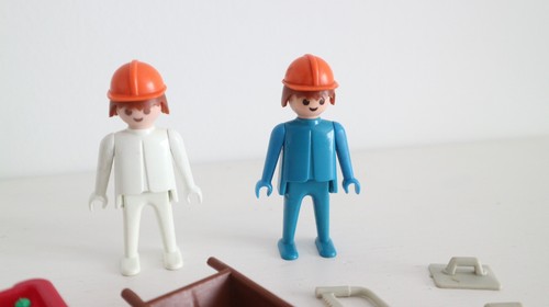 playmobil 3160 setnr. exclusive construction worker, bauen, Bauarbeiter, Vintage - Picture 5 of 5