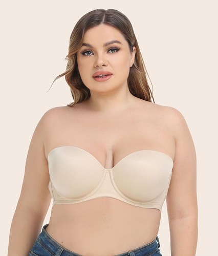 Uk Women's Strapless Full Figure Bra Underwire Support Multiway Plus Size Bra - Picture 13 of 24