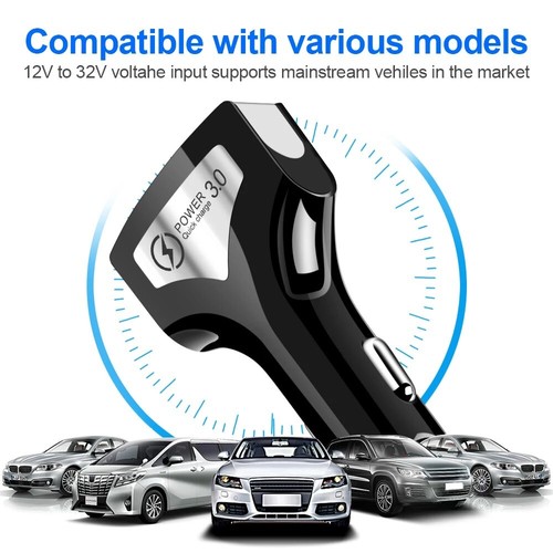 FAST CAR CHARGER 2 USB Port +C Type For Iphone Samsung Universal Socket Adapter - Picture 7 of 29