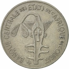 [#419306] Coin, West African States, 100 Francs, 1981, Paris, AU(50-53), Nickel,