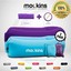 mockins 2 pack blue & purple inflatable lounger hangout sofa bed with travel ...