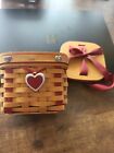 Longaberger 2002 Small Sweetest Gift Sweetheart Basket W/ Lid & Liner