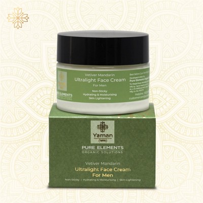 PURE ELEMENTS - Vetiver Mandarin Ultralight Face Cream, For Men, Moisturising...