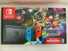 NEW Nintendo Switch Mario Kart 8 Console Deluxe Neon Blue Red Bundle 2DAY SHIP🚚